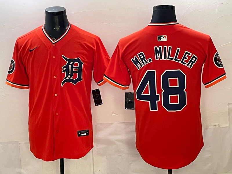 Men Detroit Tigers #48 Mr.Miller red Nike 2026 MLB Jersey 0419003->youth mlb jersey->Youth Jersey